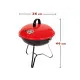 Barbecue Portable Aktive Enamelled Metal Ø 36 cm 36 x 44 x 36 cm (4 Units) Red