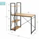 Desk with Shelf Max Home Steel Melamin Particleboard 120 x 12 x 64 cm