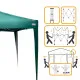 Gazebo Aktive 300 x 250 x 300 cm Cloth Steel Green