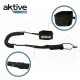 Leash Aktive Negro 20 cm Espiral Paddle Surf