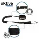 Leash Aktive Negro 20 cm Espiral Paddle Surf