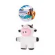 Dog toy Hilton Cow White Black Latex
