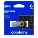 USB stick GoodRam UTS2 USB 2.0 Black Black/Silver Silver 8 GB
