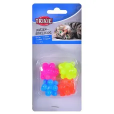 Dog toy Trixie Bubble Multicolour Multi Rubber Natural rubber Plastic Inside/Exterior (4 Units)