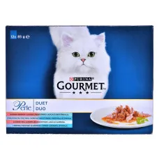 Comida para gato Purina Gourmet Salmón Atún Pescado 12 x 85 g