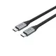 Cable USB C Unitek C14082ABK Black 1 m