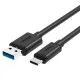 Cable USB A a USB C Unitek Y-C474BK+ Negro 1 m