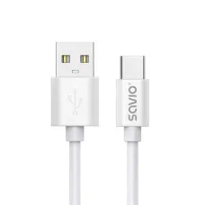 Cable USB A a USB C Savio CL-168 Blanco 3 m