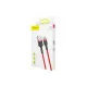 USB A to USB C Cable Baseus CATKLF-A09 Red 50 cm 0,5 m