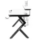 Mesa de Escritorio Gaming Huzaro HZ-Hero 5.0 White Blanco Negro Fibra de carbono 120 x 60 cm