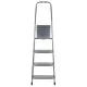 4-step folding ladder Krause 000705 Silver Aluminium