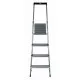 4-step folding ladder Krause 126221 Silver Aluminium