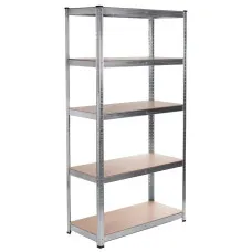 Estantería Greenblue GB378 180 x 90 x 40 cm Gris Acero Galvanizado Madera MDF 75 Kg