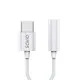 Adaptador USB-C a Jack 3.5 mm Savio AK-51 Blanco 11 cm