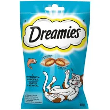 Snack para Gatos Dreamies Golosinas Salmón 60 L 60 g