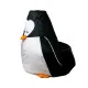 Pouffe GO GIFT White Black Oxford Penguin 130 x 90 cm