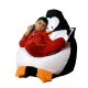 Pouffe GO GIFT White Black Oxford Penguin 130 x 90 cm