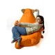 Pouffe GO GIFT Orange Oxford Cat 105 x 80 cm