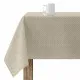 Stain-proof resined tablecloth Belum Plumeti White 140 x 140 cm