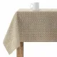 Stain-proof resined tablecloth Belum Plumeti White 140 x 140 cm