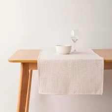 Camino de Mesa Belum Waffle Rosa claro 45 x 140 cm