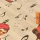 Stain-proof resined tablecloth Belum Christmas Sheet Music 250 x 140 cm