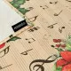 Stain-proof resined tablecloth Belum Christmas Sheet Music 140 x 140 cm