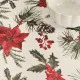 Stain-proof resined tablecloth Mauré Christmas Flowers 100 x 140 cm