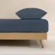 Fitted bottom sheet Decolores Liso Navy Blue 140 x 200 cm