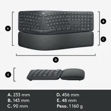 Teclado Logitech 920-010105 Negro Gris Grafito Qwerty Español