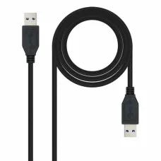 Cable USB 3.0 A a USB A NANOCABLE 10.01.1002-BK Negro 2 m