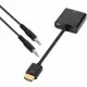 HDMI toS VGA with Audio Adapter Aisens A122-0126 Black 10 cm