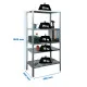 SimonRack Metal Shelving Unit: 1800x800x300 mm, 5 Metal Shelves, 75 kg per shelf, with screws
