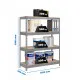 SimonRack Metal Shelving Unit: 2000x1200x450 mm, 4 Wooden Shelves, 300 kg per shelf, without screws