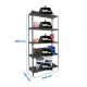 Estantería Metálica SimonRack: 1800x900x400 mm, 5 Baldas de metal, 180 kg por balda, sin tornillos