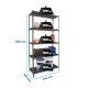 Estantería Metálica SimonRack: 1800x900x500 mm, 5 Baldas de metal, 180 kg por balda, sin tornillos