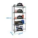 SimonRack Metal Shelving Unit: 2000x1200x500 mm, 5 Metal Shelves, 200 kg per shelf, without screws