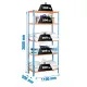 Estantería Metálica SimonRack: 2000x1100x500 mm, 5 Baldas de madera, 200 kg por balda, sin tornillos