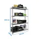 SimonRack Metal Shelving Unit: 2000x1200x450 mm, 4 Metal Shelves, 400 kg per shelf, without screws