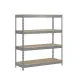 SimonRack Metal Shelving Unit: 2000x1200x450 mm, 4 Wooden Shelves, 300 kg per shelf, without screws