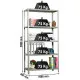 SimonRack Metal Shelving Unit: 2000x1000x400 mm, 5 Metal Shelves, 75 kg per shelf, with screws