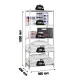 SimonRack Metal Shelving Unit: 1800x900x400 mm, 5 Wooden Shelves, 150 kg per shelf, without screws