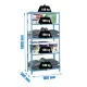 Estantería Metálica SimonRack: 1800x900x500 mm, 5 Baldas de metal, 180 kg por balda, sin tornillos