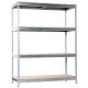Estantería Metálica SimonRack: 2000x2400x450 mm, 4 Baldas de madera, 400 kg por balda, sin tornillos