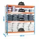 SimonRack Metal Shelving Unit: 2000x1800x450 mm, 4 Wooden Shelves, 600 kg per shelf, without screws
