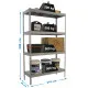 SimonRack Metal Shelving Unit: 2000x2100x450 mm, 4 Metal Shelves, 500 kg per shelf, without screws
