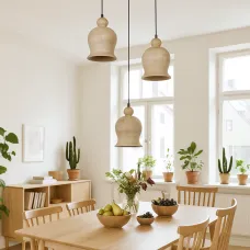 Ceiling Light Home ESPRIT Mango wood 38 x 38 x 32 cm