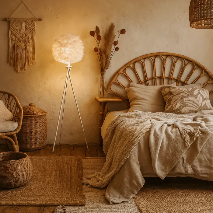 Lámpara de Pie DKD Home Decor Metal Blanco Pluma (40 x 40 x 150 cm)