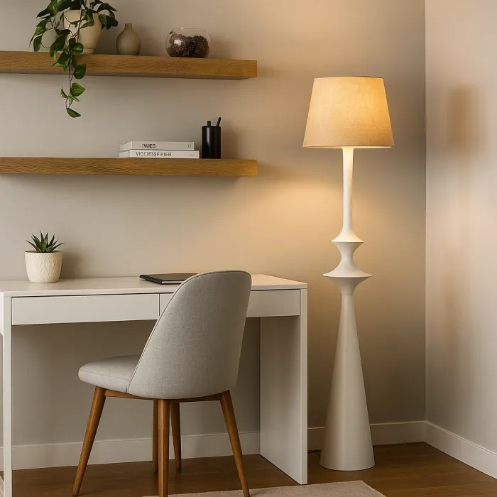 Floor Lamp Home ESPRIT White 43 x 43 x 150 cm