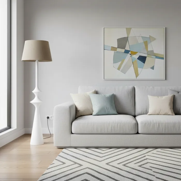 Floor Lamp Home ESPRIT White 43 x 43 x 150 cm